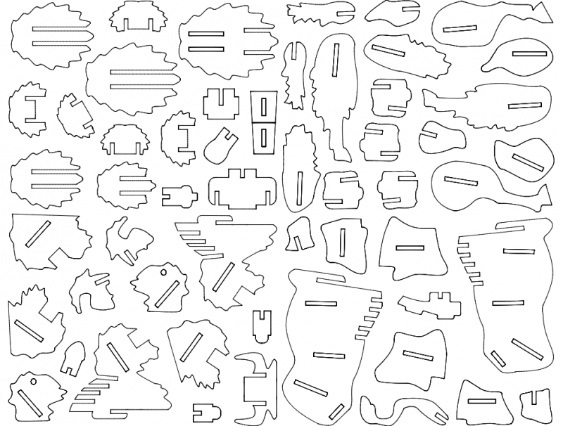 free 3d puzzle dxf files